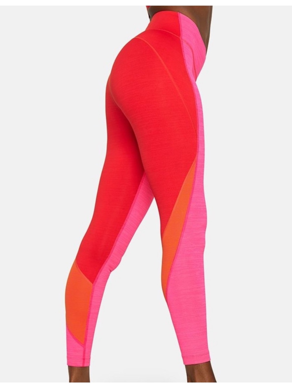 Outdoor Voices Techsweat 7/8 Core Leggings - Pink, Red and Orange